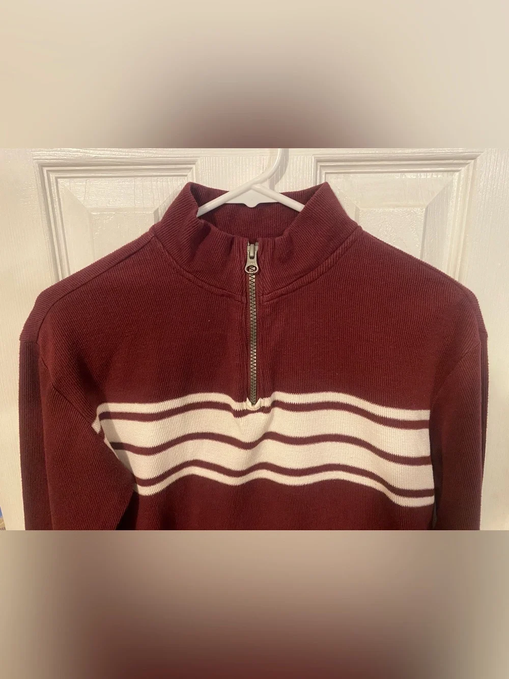 🍁 Old Navy Boys XL (14-16) Burgundy 1/4 Zip Pullover Sweater 🍁